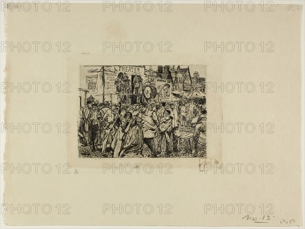 An Illustration, 1883, Robert Frederick Blum, American, 1857-1903, United States, Etching on cream wove paper, 100 x 138 mm (image), 125 x 162 mm (plate), 240 x 315 mm (sheet)