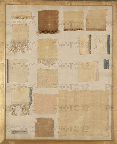 Seventy Mummy Wrapping Fragments, Roman period (30 B.C.– 641 A.D.)/Arab period (641–969), 1st/8th century, Egypt, Egypt, Linen, foremost in plain and gauze weaves