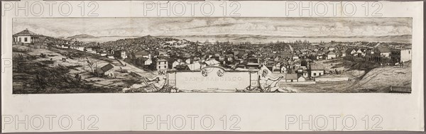 San Francisco, 1855–56, Charles Meryon (French, 1821-1868), printed by Auguste Delâtre (French, 1822-1907), France, Etching and drypoint on grayish ivory paper, 183 × 960 mm (image), 240 × 999 mm (plate), 317 × 1,031 mm (sheet)