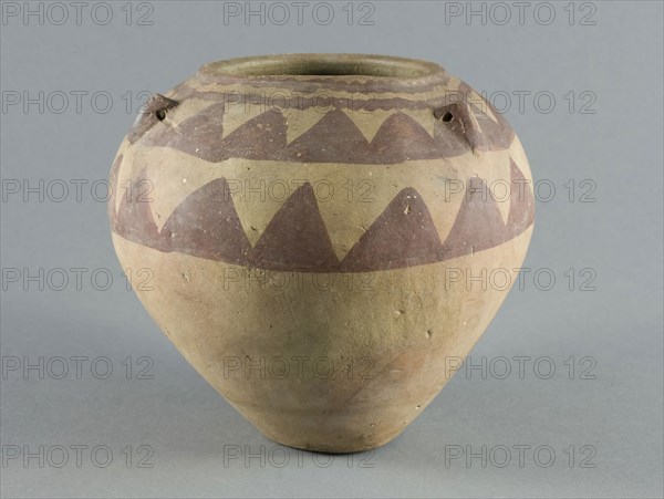 Vessel, Predynastic Period, Naqada II (about 3800–3300 BC), Egyptian, Egypt, Ceramic and pigment, H. 15.9 cm (6 1/4 in.), diam. 16.5 cm (6 1/2 in.)