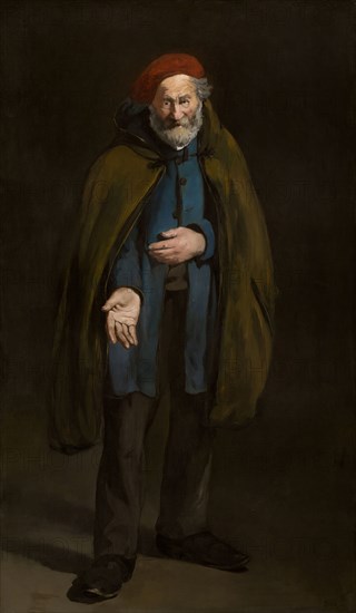 Beggar with a Duffle Coat (Philosopher), 1865/67, Édouard Manet, French, 1832-1883, France, Oil on canvas, 187.7 × 109.9 cm (73 7/8 × 43 1/4 in.)