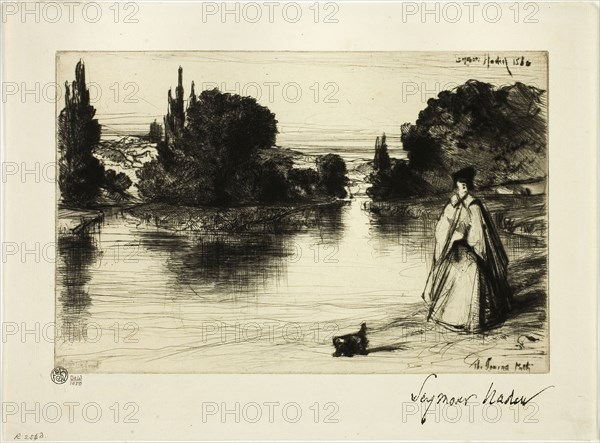 The Towing Path, c. 1864, Francis Seymour Haden, English, 1818-1910, England, Etching and drypoint on copper printed on cream laid paper, 139 × 213 mm (image/plate), 187 × 255 mm (sheet), Who Is in the Soup Now, from Puck, published May, 1889, Louis Dalrymple, American, 1865-1905, United States, Color lithograph on newsprint, 232 x 227 mm