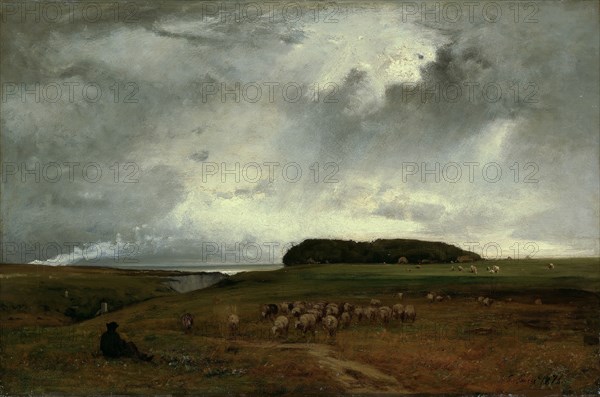 The Storm, 1876, George Inness, American, 1825–1894, United States, Oil on canvas, 64.5 × 97.2 cm (25 3/8 × 38 1/4 in.)