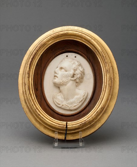 Plaque with Marcus Antonius, 1776/80, Wedgwood Manufactory, England, founded 1759, Burslem, Stoneware (jasperware), 9.5 × 12.7 × 3.7 cm (3 3/4 × 5 × 1 7/16 in.)