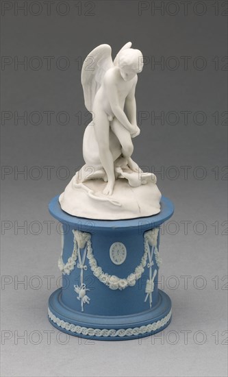 Cupid and Doves, c. 1790, Wedgwood Manufactory, England, founded 1759, Burslem, Stoneware (jasperware), H. 17.8 cm (7 in.), diam. 7.6 cm (3 in.)