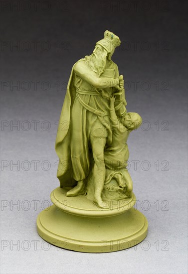 Chess Piece: King, Late 18th century, Wedgwood Manufactory, England, founded 1759, Burslem, Stoneware: green jasperware, 10.5 × 5.9 cm (4 × 2 5/16 in.)