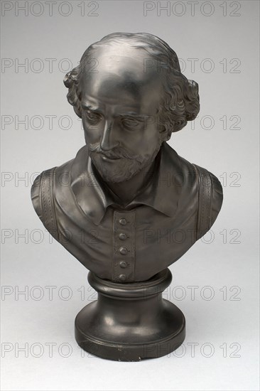 Bust of Shakespeare, Late 18th century, Wedgwood Manufactory, England, founded 1759, Burslem, Stoneware (basaltware), 37.8 × 19.7 cm (14 7/8 × 7 3/4 in.)