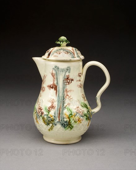 Covered Milk Jug, 1760/69, England, Staffordshire, Staffordshire, Lead-glazed earthenware (creamware), 14.9 x 11.1 cm (5 7/8 x 4 3/8 in.)