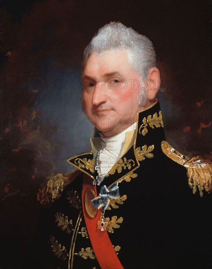 Major-General Henry Dearborn, 1812, Gilbert Stuart, American, 1755–1828, Roxbury, Oil on mahogany panel, 71.5 × 57.1 cm (28 3/16 × 22 1/2 in.)
