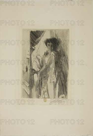Rosita Mauri, 1889, Anders Zorn, Swedish, 1860-1920, Sweden, Etching on ivory laid paper, 220 x 149 mm (image), 236 x 158 mm (plate), 427 x 296 mm (sheet)