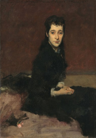 Mrs. Charles Gifford Dyer (Mary Anthony), 1880, John Singer Sargent, American, 1856–1925, United States, Oil on canvas, 62.2 × 43.8 cm (24 1/2 × 17 1/4 in.)