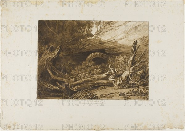 Jason, plate 6 from Liber Studiorum, published 1807, Joseph Mallord William Turner (English, 1775-1851), Engraved by Charles Turner (English, 1773-1857), England, Etching and engraving in brown on ivory wove paper, 182 × 257 mm (image), 209 × 290 mm (plate), 300 × 427.5 mm (sheet)