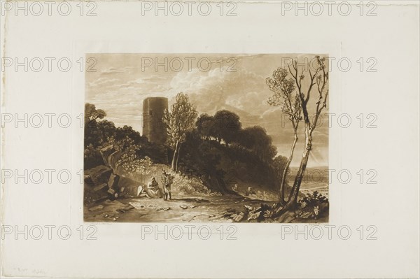 Winchelsea, Sussex, plate 42 from Liber Studiorum, published April 23, 1812, Joseph Mallord William Turner (English, 1775-1851), Engraved by I. C. Easling, England, Etching and engraving in brown on ivory wove paper, 180 × 262 mm (image), 208.5 × 288.5 mm (plate), 293 × 445 mm (sheet)