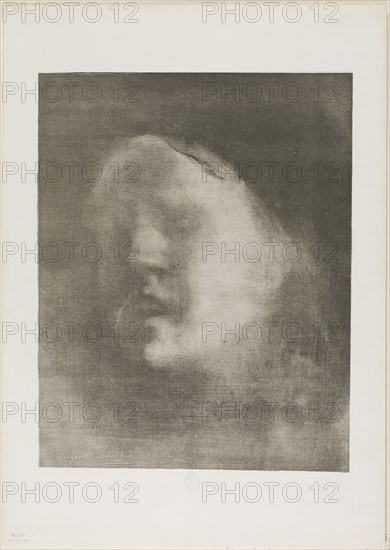 The Cry, 1894, Eugène Carrière, French, 1849-1906, France, Lithograph in black on off-white China paper, laid down on white wove paper, 325 × 256 mm (image/primary support), 445 × 315 mm (secondary support)