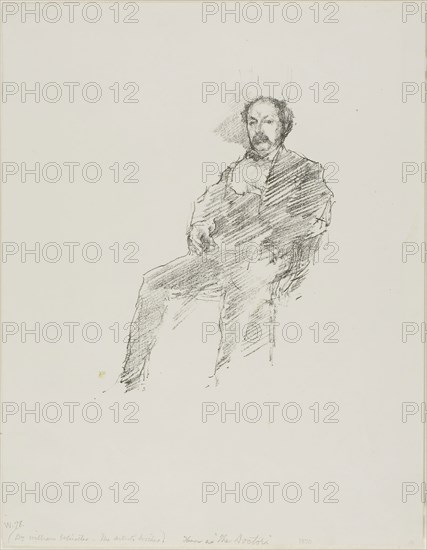 The Doctor, 1894, published 1896, James McNeill Whistler, American, 1834-1903, United States, Transfer lithograph in black on off-white wove paper, 178 x 130 mm (image), 292 x 228 mm (sheet)