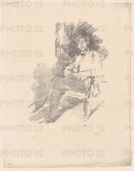 Walter Sickert, 1895, James McNeill Whistler, American, 1834-1903, United States, Transfer lithograph in black on ivory laid paper, 190 x 140 mm (image), 285 x 224 mm (sheet)