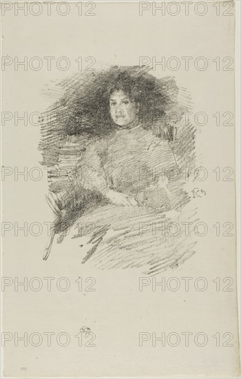 Firelight, 1896, James McNeill Whistler, American, 1834-1903, United States, Transfer lithograph in black on ivory laid paper, 191 x 149 mm (image), 332 x 210 mm (sheet)