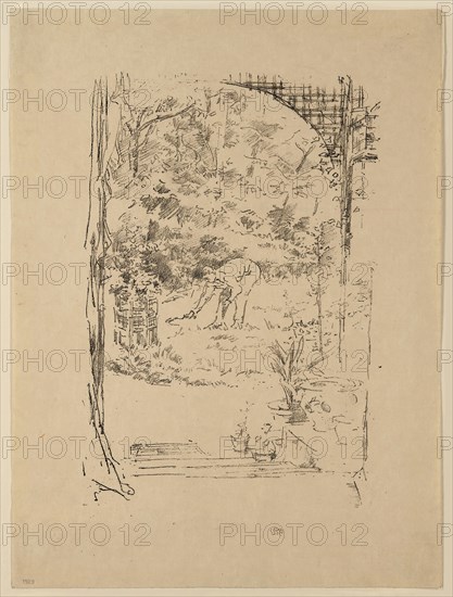 The Man with a Sickle, 1894, James McNeill Whistler, American, 1834-1903, United States, Transfer lithograph in black on cream wove Japanese vellum, 233 x 159 mm (image), 310 x 231 mm (sheet)