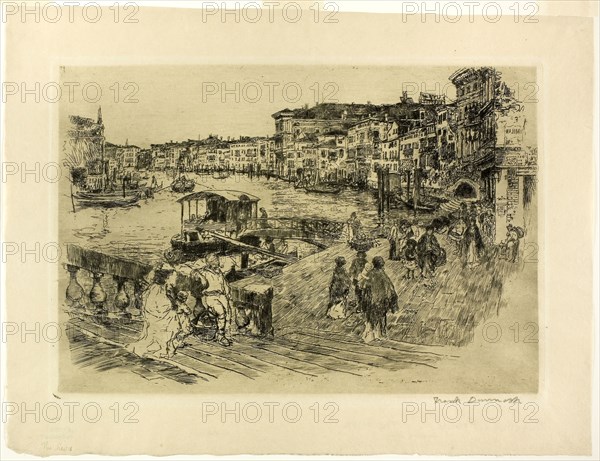 View of the Grand Canal, 1883, Frank Duveneck, American, 1848-1919, United States, Etching with drypoint on cream wove paper, 267 x 391 mm (image), 277 x 402 mm (plate), 368 x 482 mm (sheet)