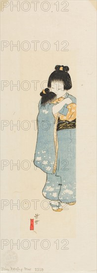 O Tsuyu San, 1900, Helen Hyde, American, 1868-1919, United States, Color woodcut on cream Japanese paper, 224 x 67 mm (image/block), 327 x 119 mm (sheet)