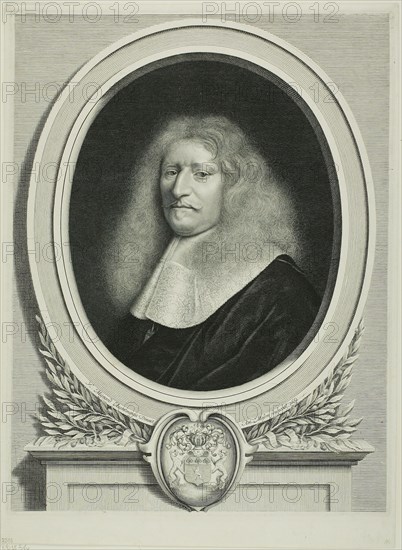 Portrait of Guillaume de Brisacier, 1664, Antoine Masson (French, 1636-1700), after Nicolas Mignard d’Avignon (French 1606-1668), France, Engraving on paper, 352 × 269 mm (plate), 377 × 277 mm (sheet)