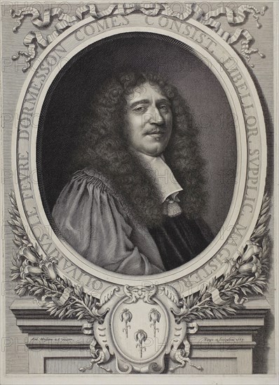 Olivier Le Fèvre d’Ormesson, 1665, Antoine Masson, French, 1636-1700, France, Engraving on paper, 367 × 268 mm (plate), 388 × 288 mm (sheet)