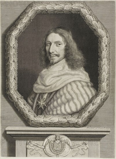 Nicolas Potier de Novion, 1657, Robert Nanteuil, French, 1623-1678, France, Engraving on paper, 363 × 266 mm
