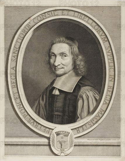 Pierre Poncet, 1660, Robert Nanteuil, French, 1623-1678, France, Engraving on paper, 327 × 256 mm (plate), 344 × 268 mm (sheet)