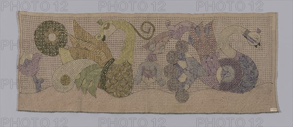 Square, 19th century, Ukraine, Ukraine, Linen, drawn work and embroidered, 38.8 x 100.3 cm (15 1/4 x 39 1/2 in.)