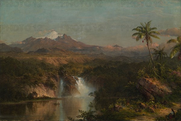 View of Cotopaxi, 1857, Frederic Edwin Church, American, 1826–1900, United States, Oil on canvas, 62.2 × 92.7 cm (24 1/2 × 36 1/2 in.)