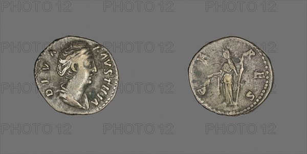 Denarius (Coin) Portraying Empress Faustina, after AD 141, Roman, minted in Rome, Roman Empire, Silver, Diam. 1.8 cm, 3.56 g