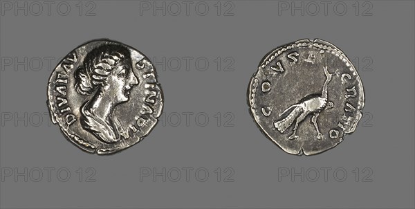 Denarius (Coin) Portraying Empress Faustina the Younger, AD 176/180, Roman, minted in Rome, Roman Empire, Silver, Diam. 1.8 cm, 3.13 g