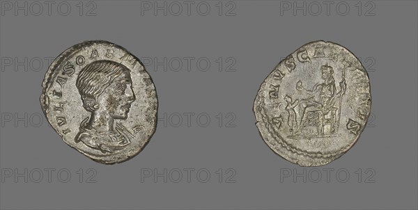 Denarius (Coin) Portraying Julia Soaemia, AD 218/222, Roman, minted in Antioch, Roman Empire, Silver, Diam. 2 cm, 2.36 g