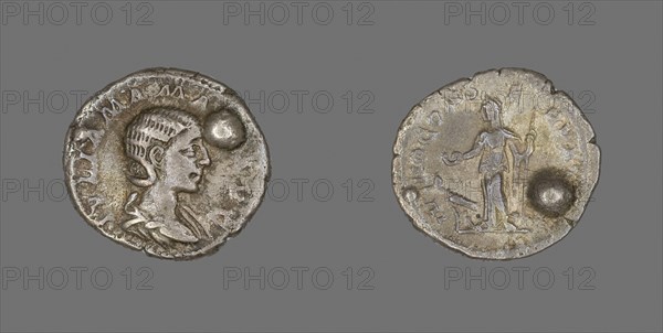 Denarius (Coin) Portraying Julia Mamaea, AD 222/235, Roman, minted in Antioch, Roman Empire, Silver, Diam. 2 cm, 2.95 g