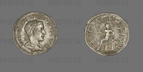 Denarius (Coin) Portraying Emperor Gordian III, AD 241/243, Roman, minted in Rome, Roman Empire, Silver, Diam. 2.1 cm, 3.03 g