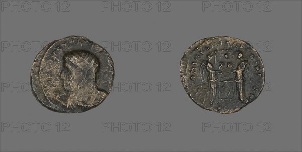 Coin Portraying Emperor Constantine I, about AD 319/320, Roman, minted in London or Arles, Roman Empire, Bronze, Diam. 1.8 cm, 2.66 g