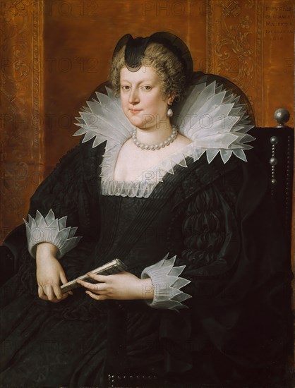Marie de Médicis, 1616, Frans Pourbus, the Younger, Flemish, 1569-1622, Flanders, Oil on canvas, 39 1/4 × 30 1/2 in. (99.7 × 77.5 cm)