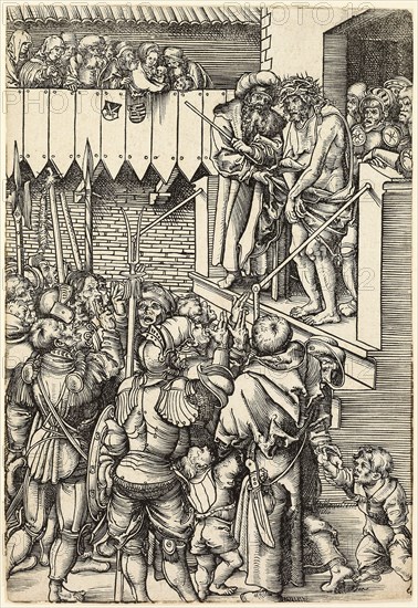 Ecce Homo, from The Passion, 1509, Lucas Cranach the Elder, German, 1472-1553, Germany, Woodcut in black on cream laid paper, 245 x 167 mm (image/sheet trimmed within block)