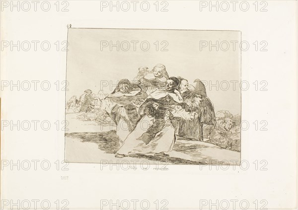Everything is topsy-turvy, plate 42 from The Disasters of War, 1815/20, published 1863, Francisco José de Goya y Lucientes, Spanish, 1746-1828, Spain, Etching, burin and burnishing on ivory wove paper with gilt edges, 155 x 202 mm (image), 175 x 220 mm (plate), 240 x 340 mm (sheet)