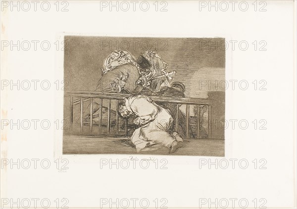 This is How it Happened, plate 47 from The Disasters of War, 1812/15, published 1863, Francisco José de Goya y Lucientes, Spanish, 1746-1828, Spain, Etching, burnished lavis, drypoint and burin on ivory wove paper with gilt edges, 138 x 187 mm (image), 152 x 205 mm (plate), 240 x 340 mm (sheet)