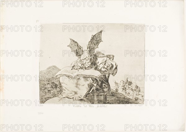 Against the Common Good, plate 71 from The Disasters of War, 1815/20, published 1863, Francisco José de Goya y Lucientes, Spanish, 1746-1828, Spain, Etching and burnishing on ivory wove paper with gilt edges, 147 x 193 mm (image), 173 x 220 mm (plate), 240 x 337 mm (sheet)