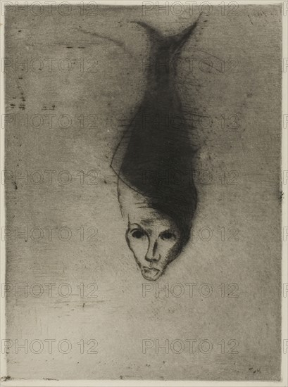 Sciapode, 1892, Odilon Redon, French, 1840-1916, France, Etching and drypoint with plate tone on heavy cream wove paper, 193 × 142 mm (image), 200 × 150 mm (plate), 355 × 302 mm (sheet)