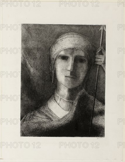 Parsifal, 1891, published 1892, Odilon Redon, French, 1840-1916, France, Transfer lithograph on mounted ivory China paper, 321 × 243 mm