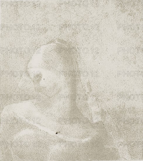 Helen, Ennoia, plate 10 of 24, 1896, Odilon Redon, French, 1840-1916, France, Lithograph in gray-green on heavy ivory wove paper, 93 × 83 mm (image), 261 × 178 mm (sheet)
