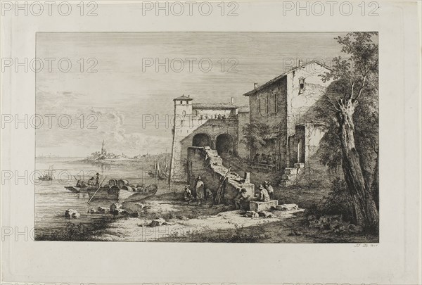 Old Customs House, Rome, 1807, Jean Jacques de Boissieu (French, 1736-1810), after Jacob van Ruisdael (Dutch, 1628/29-1682), France, Etching on paper, 185 × 301 mm (image), 238 × 346 mm (plate), 248 × 365 mm (sheet)