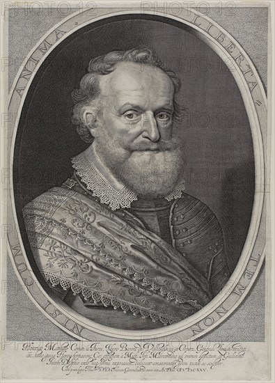 Henry Matthias, Count of Thurn and Taxis, 1625, Willem Jacobsz. Delff (Dutch, 1580-1638), after Michiel Jansz. van Mierevelt (Dutch, 1567-1641), Netherlands, Engraving in black on paper, 417 x 293 mm (image), 422 x 302 mm (image), 425 x 305 mm (sheet)