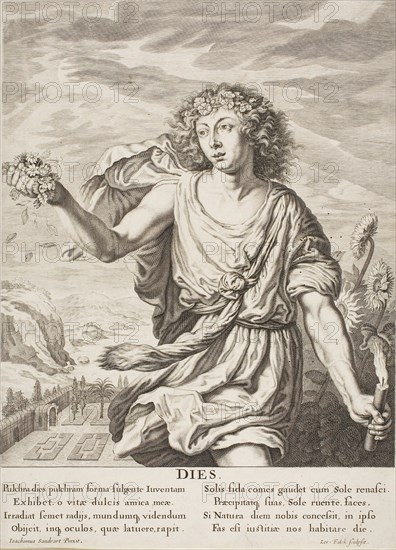 Dies, 1645, Jeremias Falck, Polish, 1619-1677, After Joachim von Sandrart I, German, 1606-1688, Poland, Engraving on ivory laid paper, 341 x 248 mm