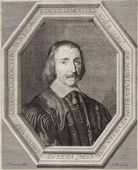 F. Devillemontée, n.d., Jean Morin (French, c. 1590-1650), after Philippe de Champaigne (French, 1602-1674), France, Engraving and etching on paper, 286 × 231 mm (sheet, trimmed within platemark)
