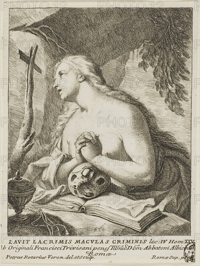 Saint Mary Magdalene, 1728/31, Count Pietro Antonio Rotari, Italian, 1707-1762, Italy, Etching on paper, 161 x 121 mm
