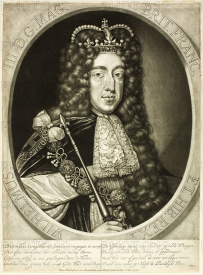 William III, King of England, 1690s, Pieter Schenk, Dutch, 1660-1711, Netherlands, Mezzotint and engraving in black on ivory laid paper, 335 x 245 mm, Album of Lacquer Paintings (urushi-e), c. 1879/90, Shibata Zeshin, Japanese, 1807-1891, Japan, Lacquer on paper